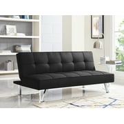 Serta Chelsea Modern Full Futon, Black Fabric